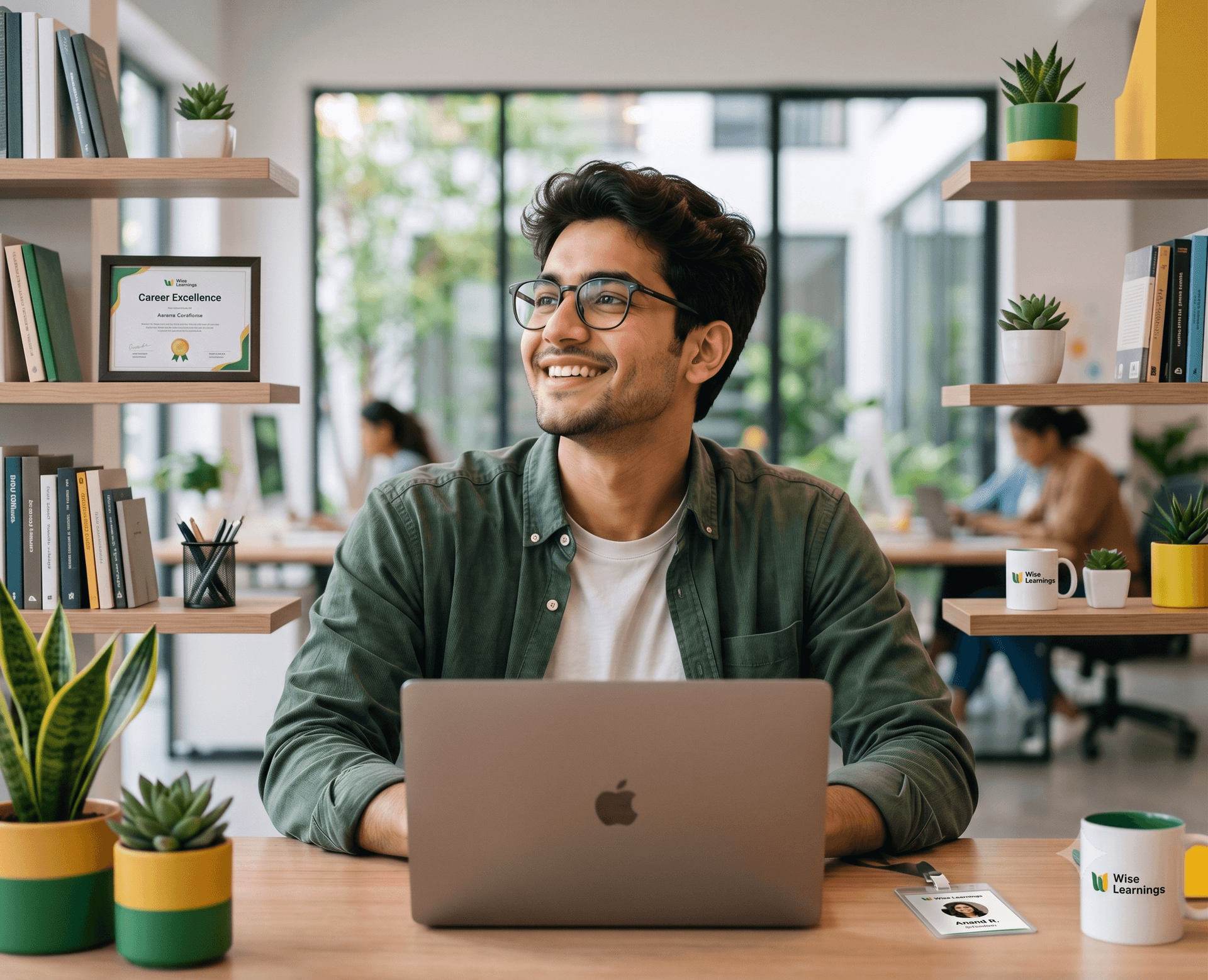 Learner studying with Wise Learnings