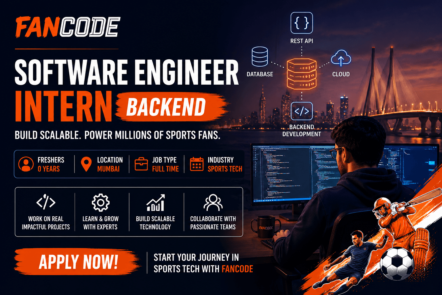 Software Engineer Intern – Backend | Backend Development | Mumbai | FanCode